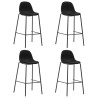 Chaises de bar lot de 4 noir tissu 617039617039