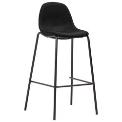 Chaises de bar lot de 4 noir tissu 617039617039
