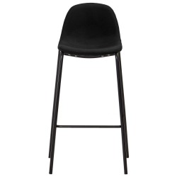 Chaises de bar lot de 4 noir tissu 617039617039
