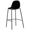 Chaises de bar lot de 4 noir tissu 617039617039