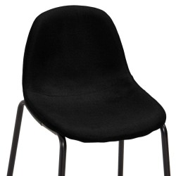 Chaises de bar lot de 4 noir tissu 617039617039