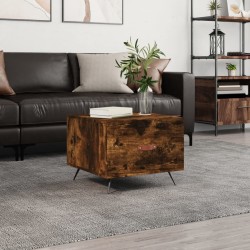 Table basse Chêne fumé 50x50x40 cm Bois d'ingénierie 617042617042