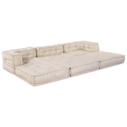 Unité de canapé modulaire 3 pcs Crème Tissu 617044617044