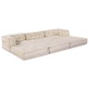 Unité de canapé modulaire 3 pcs Crème Tissu 617044617044