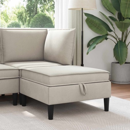 Pouf avec Rangement Avoine Velours 617047617047