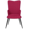 Chaise de relaxation avec tabouret Rouge bordeaux Velours 617048617048