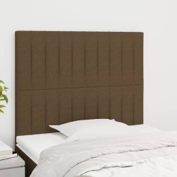 Tête de lit marron foncé 100x5x118/128 cm Tissu 617050617050