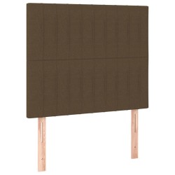 Tête de lit marron foncé 100x5x118/128 cm Tissu 617050617050