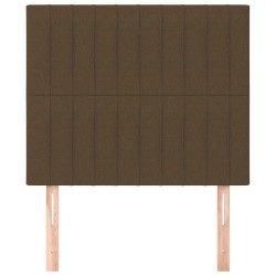 Tête de lit marron foncé 100x5x118/128 cm Tissu 617050617050