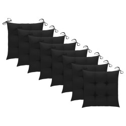Chaises pliables d'extérieur lot de 8 et coussins Bois d'acacia 617055617055