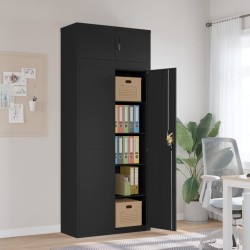 Classeur noir 90x40x220 cm acier 617056617056