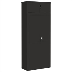 Classeur noir 90x40x220 cm acier 617056617056