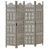 Cloison de séparation 4 panneaux Gris 160x165 cm Bois manguier 617057617057