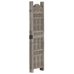 Cloison de séparation 4 panneaux Gris 160x165 cm Bois manguier 617057617057