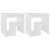 Tables de chevet 2 pcs blanc 40x30x40 cm bois d'ingénierie 617058617058
