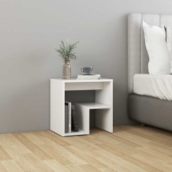 Tables de chevet 2 pcs blanc 40x30x40 cm bois d'ingénierie 617058617058