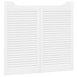 Portes battantes 2 pcs Blanc Bois de pin massif 617060617060