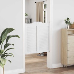 Portes battantes 2 pcs Blanc Bois de pin massif 617060617060