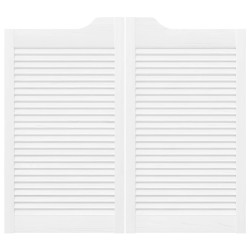 Portes battantes 2 pcs Blanc Bois de pin massif 617060617060