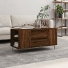 Table basse chêne marron 102x44,5x50 cm bois d'ingénierie 617063617063