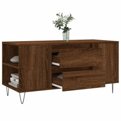 Table basse chêne marron 102x44,5x50 cm bois d'ingénierie 617063617063