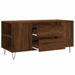 Table basse chêne marron 102x44,5x50 cm bois d'ingénierie 617063617063