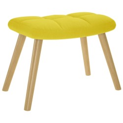 Chaise de relaxation avec repose-pied jaune clair tissu 617066617066