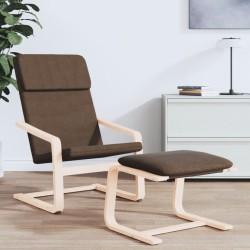 Chaise de relaxation Marron foncé Tissu 617069617069