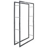 Portant de bois de chauffage Noir 80x25x150 cm Acier 617070617070