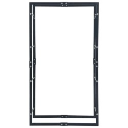 Portant de bois de chauffage Noir 80x25x150 cm Acier 617070617070
