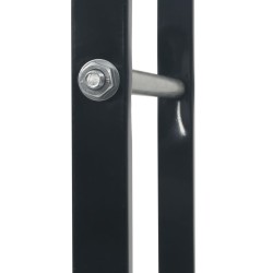 Portant de bois de chauffage Noir 80x25x150 cm Acier 617070617070