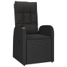 Ensemble à manger de jardin coussins 5pcs Noir Résine tressée 617072617072