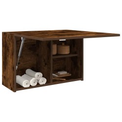 Armoire murale de bain chêne fumé 60x25x40 cm bois d'ingénierie 617073617073