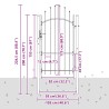 Porte de Jardin Woerden Gris 175 x 100 cm Acier 617074617074