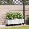Porte-plante de jardin avec irrigation et roues 3 pc Blanc PP 617077617077