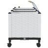 Porte-plante de jardin avec irrigation et roues 3 pc Blanc PP 617077617077