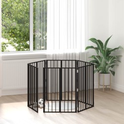 Porte pour chien 6 pcs Noir 60 x 80 cm Acier galvanisé 617078617078