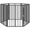 Porte pour chien 6 pcs Noir 60 x 80 cm Acier galvanisé 617078617078
