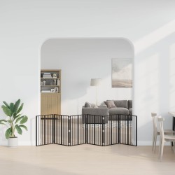 Porte pour chien 6 pcs Noir 60 x 80 cm Acier galvanisé 617078617078