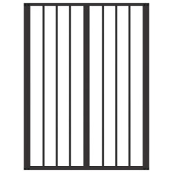 Porte pour chien 6 pcs Noir 60 x 80 cm Acier galvanisé 617078617078