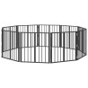 Porte pour chien 10 pcs Noir 60 x 60 cm Acier galvanisé 617079617079