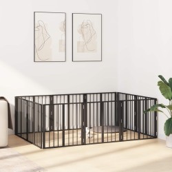 Porte pour chien 10 pcs Noir 60 x 60 cm Acier galvanisé 617079617079