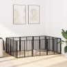 Porte pour chien 10 pcs Noir 60 x 60 cm Acier galvanisé 617079617079