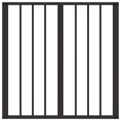 Porte pour chien 10 pcs Noir 60 x 60 cm Acier galvanisé 617079617079