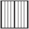 Porte pour chien 10 pcs Noir 60 x 60 cm Acier galvanisé 617079617079