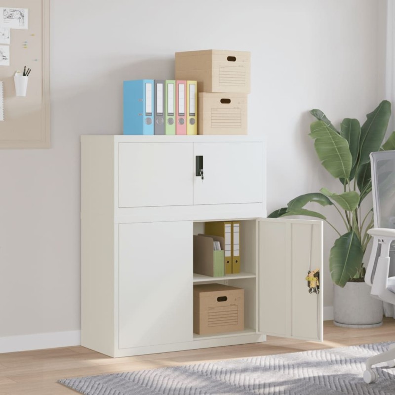 Classeur blanc 90x40x110 cm acier 617082617082