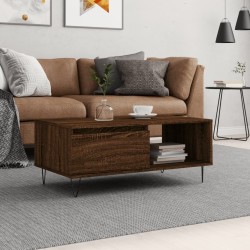 Table basse Chêne marron 90x50x36,5 cm Bois d'ingénierie 617083617083