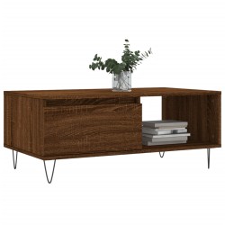 Table basse Chêne marron 90x50x36,5 cm Bois d'ingénierie 617083617083