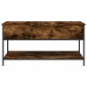 Table basse chêne fumé 100x50x50 cm bois d'ingénierie et métal 617088617088