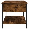 Table basse chêne fumé 100x50x50 cm bois d'ingénierie et métal 617088617088